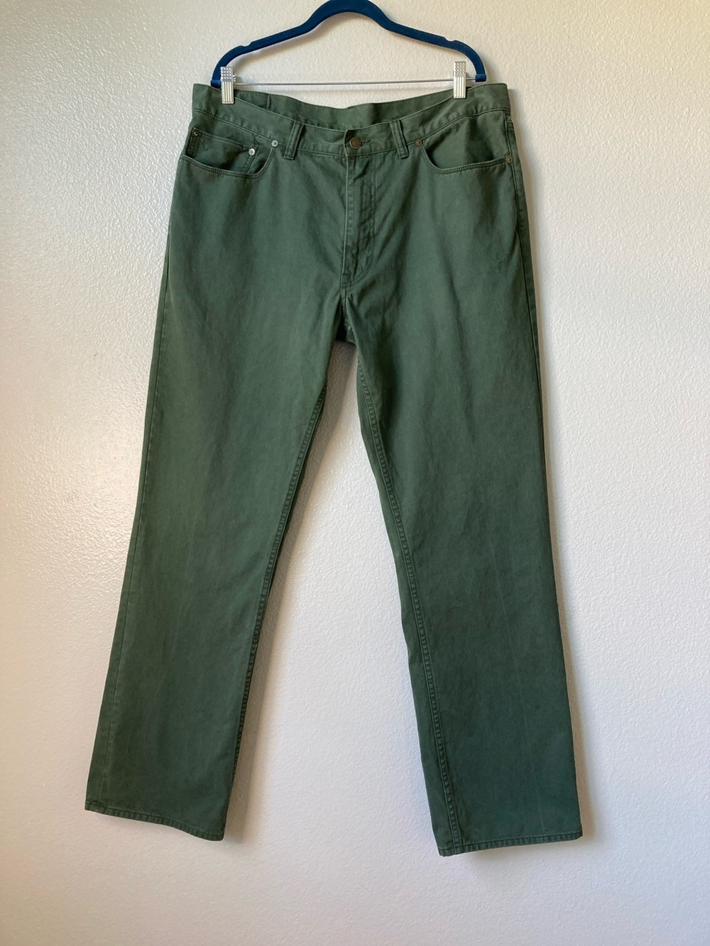 Polo Ralph Lauren Authentic Dungarees Cotton 650 Straight Pants Olive 38/32